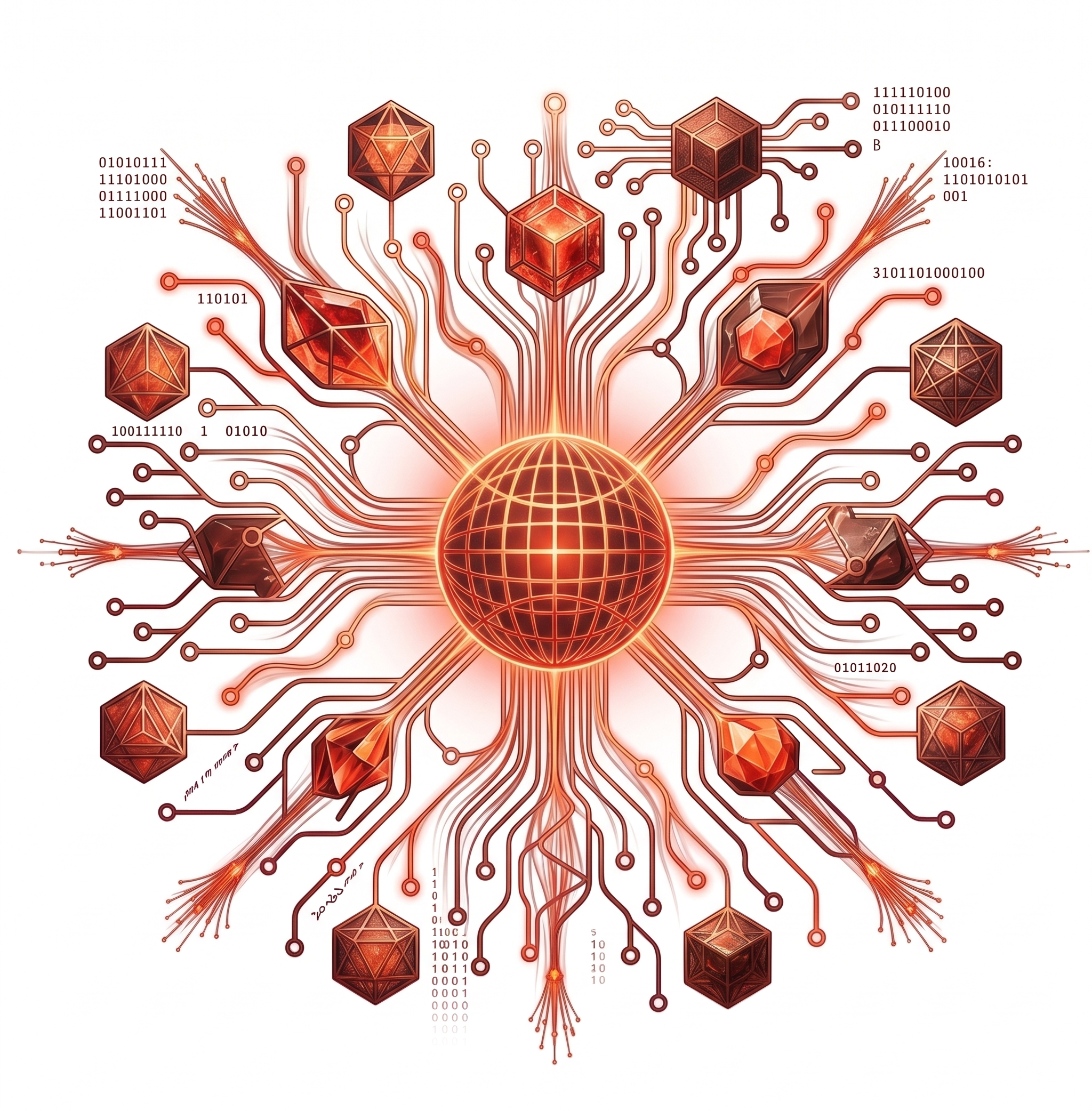 Tech Line Art Illustration